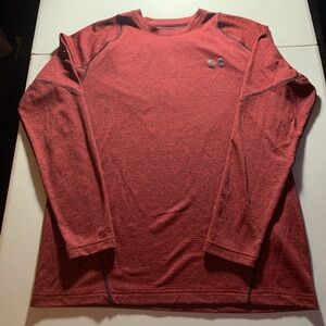Under Armour Youth XL Fitted Compression Shirt Maroon, Long Sleeve, ColdGear